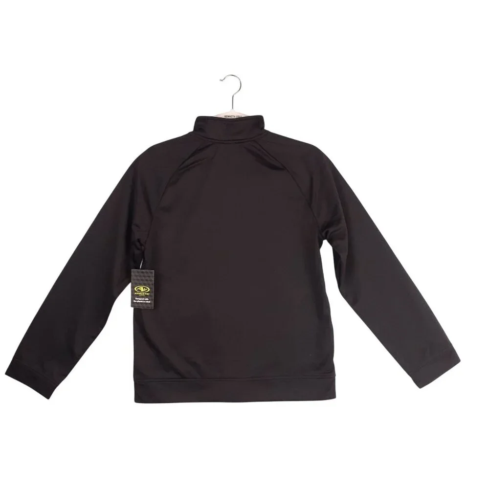 Athletic Works Boys Full-Zip Black Jacket With Reflective Stripe XL ,L - Picture 2 of 11